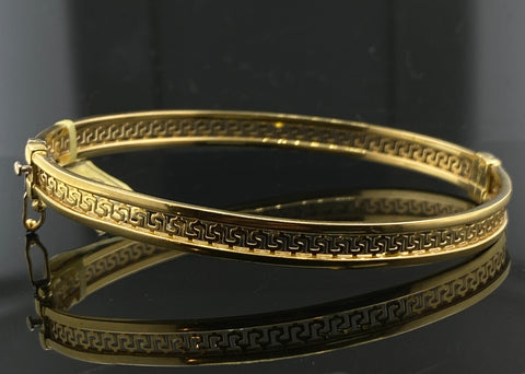 18K Solid Gold Turkish Bangle B1024 - Royal Dubai Jewellers