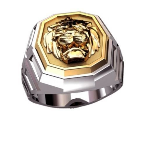 Custom Handmade Elegant Men Ring Unique Modern Lion Design 30147 - Royal Dubai Jewellers