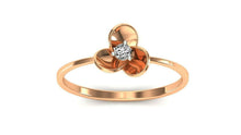 18k Ring Solid Rose Gold Ladies Jewelry Elegant Simple Floral Band CGR76R - Royal Dubai Jewellers