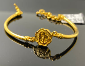 22k Solid Gold Simple Kids Religious Bracelet br5334 - Royal Dubai Jewellers