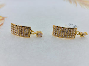 22K Solid Gold Zircon Clip On E22171 - Royal Dubai Jewellers