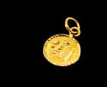 22k 22ct Solid Gold Muslim Religious Allah Pendant Modern Round Design p969 ns - Royal Dubai Jewellers