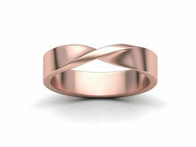 14k Ring Solid Rose Gold Ladies Jewelry Elegant Simple Front Twist Design CGR65R - Royal Dubai Jewellers
