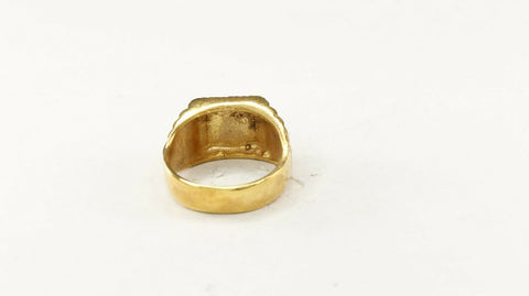 22k Ring Solid Gold ELEGANT Charm Men Diamond Cut Band SIZE 9 "RESIZABLE" r2441 - Royal Dubai Jewellers
