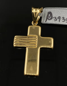 18k Solid Gold Cross Pendant P3935 - Royal Dubai Jewellers