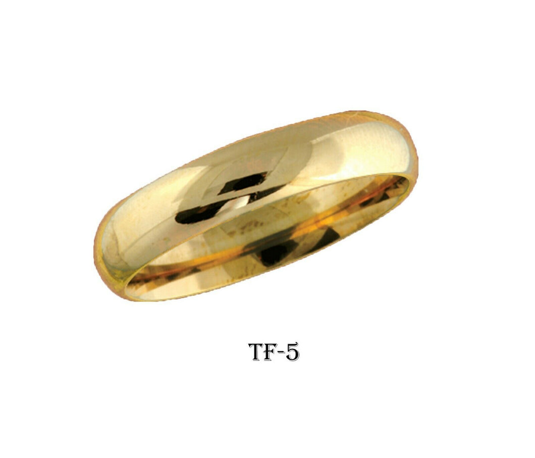 14k Solid Gold Elegant Ladies Modern Matte Finished Flat Band Ring TF-5v - Royal Dubai Jewellers