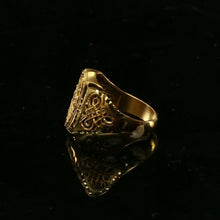 22k Ring Solid Gold ELEGANT Charm Classic Medieval Band "RESIZABLE" r2028mon - Royal Dubai Jewellers
