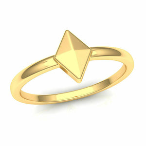 22k Solid Yellow Gold Ladies Jewelry Modern Band with Triangular Design CGR57 - Royal Dubai Jewellers
