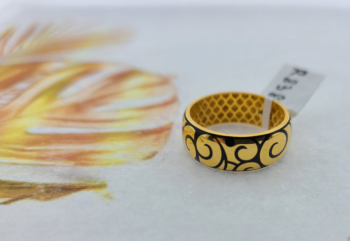 21K Solid Gold Designer Band R8389 - Royal Dubai Jewellers
