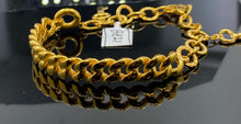 21k Elegant Designer Posh Bangles Curb Pattern With Charms b821 - Royal Dubai Jewellers