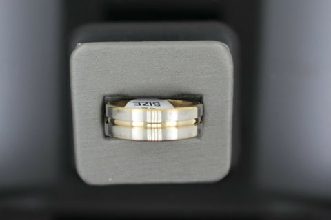 18k Solid Gold Elegant Ladies Modern Sandstone Finish Band Ring R9095m - Royal Dubai Jewellers