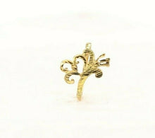 22k Ring Solid Gold ELEGANT Charm Ladies Floral Band SIZE 6-3/4"RESIZABLE" r2117 - Royal Dubai Jewellers