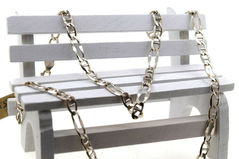 18k Solid Gold Chain Necklace Design Simple Curb Design C3535 - Royal Dubai Jewellers