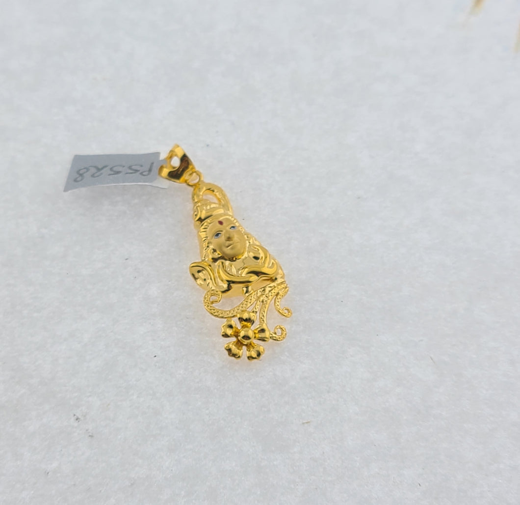 22K Solid Gold Lord Shiv Pendant P5528 - Royal Dubai Jewellers