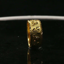 22k Ring Solid Gold ELEGANT Charm Mens Floral Band SIZE 8 "RESIZABLE" r2342 - Royal Dubai Jewellers
