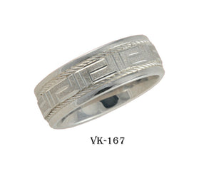 14k Solid Gold Elegant Ladies Modern Traditional Flat Band 8MM Ring VK167v - Royal Dubai Jewellers