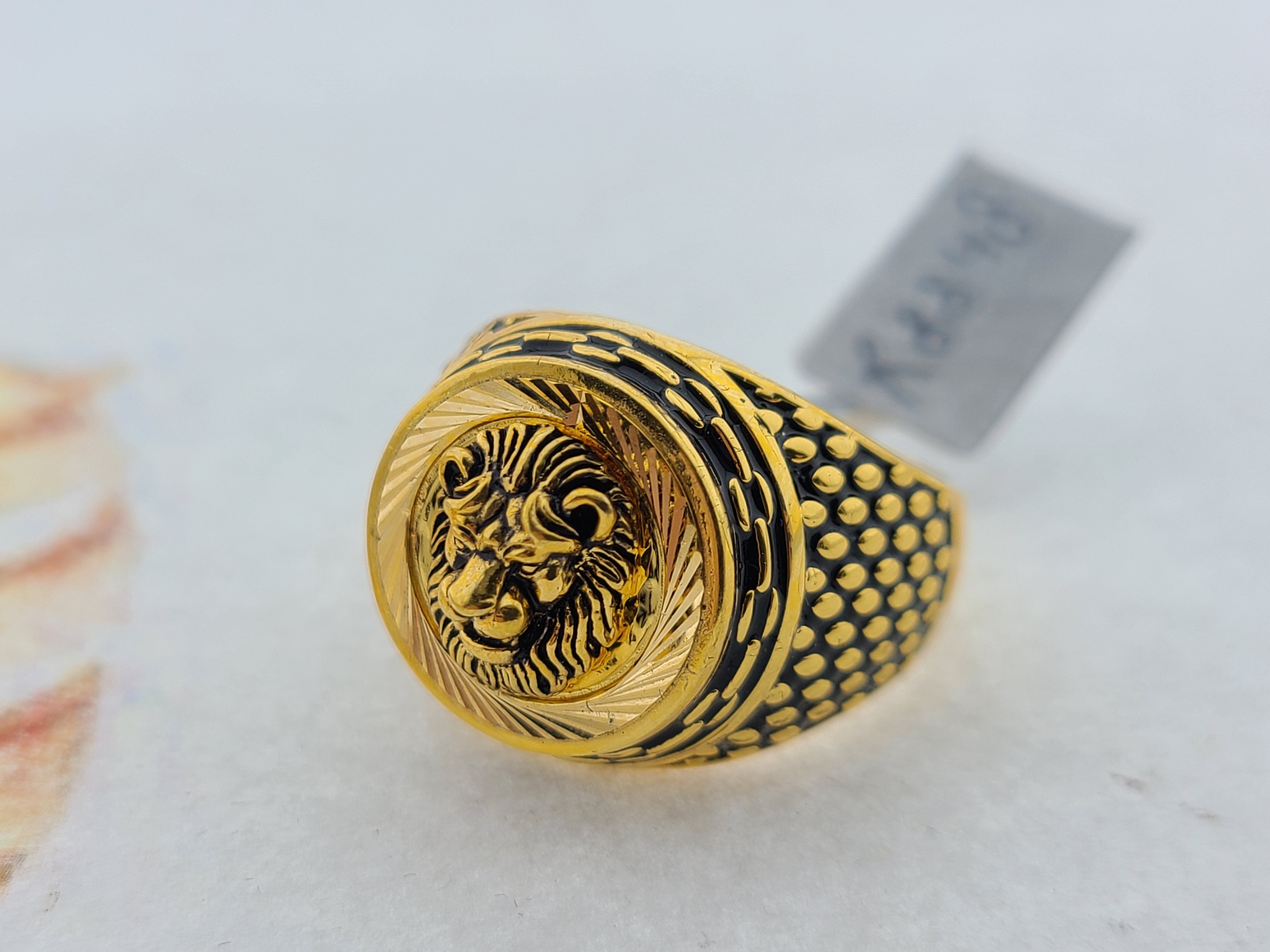 Buy Solid 18K Yellow White or Rose Gold Mens Lion Ring, Classic Lion Ring  Size 5 15 Online in India - Etsy