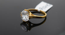 22k Ring Solid Gold ELEGANT Woman Solitaire Band SIZE 5.50 "RESIZABLE" r2445 - Royal Dubai Jewellers