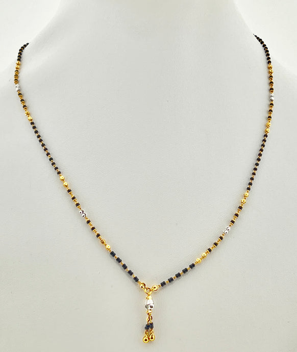 22K Solid Gold Two Tone Mangalsutra C4609 - Royal Dubai Jewellers