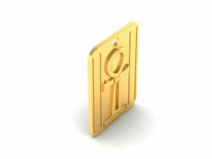 22k Pendant Solid Yellow Gold Ladies Jewelry Elegant Egyptian Symbol Design CGP6 - Royal Dubai Jewellers