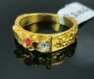 22k Ring Solid Gold ELEGANT Charm Men Dragon Band SIZE 10.25 "RESIZABLE" r2106 - Royal Dubai Jewellers