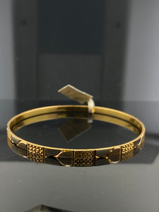 22k Solid Gold Elegant Bangle B417 - Royal Dubai Jewellers