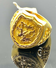 22k Ring Solid Gold Men Jewelry Classic Knight and Shield Design R2202 - Royal Dubai Jewellers