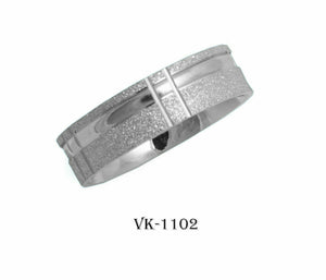 18k Solid Gold Elegant Ladies Modern Shiny Stone Flat Band 6mm Ring VK1102v - Royal Dubai Jewellers