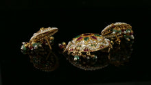 22k Pendant Set Solid Gold ELEGANT Classic Jadoo Stone Pendant Set p4125 - Royal Dubai Jewellers