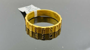 22k Ring Solid Gold ELEGANT Charm Classic Ladies Band "RESIZABLE" r2040mon - Royal Dubai Jewellers