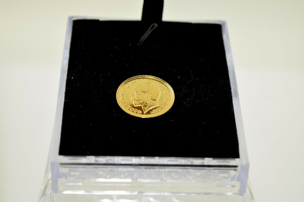 22K Yellow Solid Gold Coin Handmade King George The V FIFTH Glossy Finish - Royal Dubai Jewellers