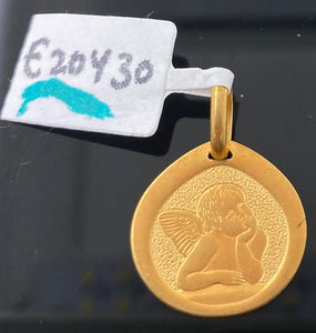 10K Solid Gold Little Angel Pendant E20430 - Royal Dubai Jewellers