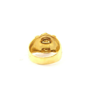 22k Rings Solid Gold Elegant Tiger Design Mens Ring Size R2030 mon - Royal Dubai Jewellers
