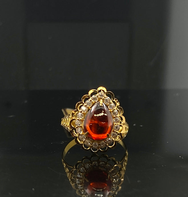 22K Solid Gold Ruby In Tear Drop Style R5470 - Royal Dubai Jewellers
