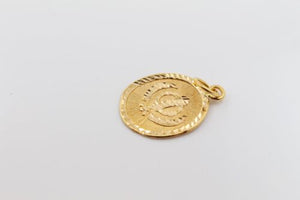22k 22ct Solid Gold SIKH RELIGIOUS KHANDA ONKAR Pendant Diamond Cut p1001 ns - Royal Dubai Jewellers