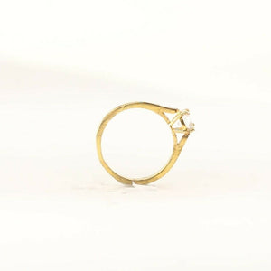 22k Ring Solid Gold ELEGANT Charm Solitaire Band SIZE 4.25 "RESIZABLE" r2112 - Royal Dubai Jewellers