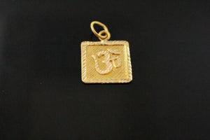 22k 22ct Solid Gold Hindu RELIGIOUS OM Pendant Charm Locket Diamond Cut p1000 ns - Royal Dubai Jewellers