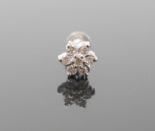 Authentic 18K White Gold Charm Nose Pin Stud Diamond VS2 n200 - Royal Dubai Jewellers