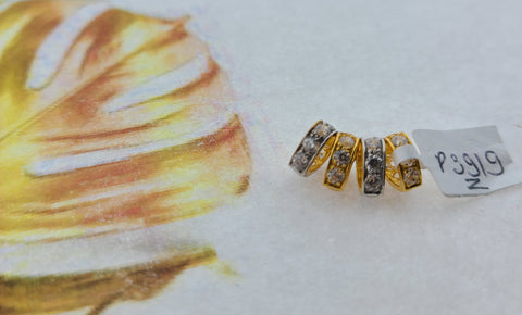 22K Solid Gold Crystal Pendant P3919z - Royal Dubai Jewellers