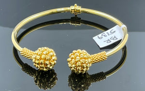 22k Bangle Solid Gold Elegant Charm Unique Exotic Design br5139 - Royal Dubai Jewellers