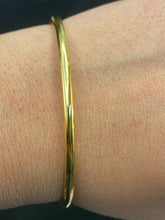 22k Bangle Solid Gold Simple Ladies High Polished Plain Design B425 - Royal Dubai Jewellers