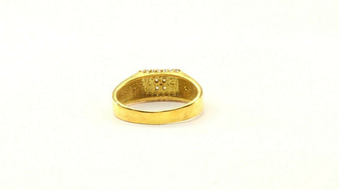 22k Ring Solid Gold ELEGANT Charm Sand Blast Band SIZE 10.5 "RESIZABLE" r2320 - Royal Dubai Jewellers