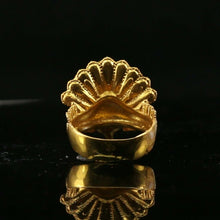22k Ring Solid Gold ELEGANT Charm Peacock Band SIZE 10.25 "RESIZABLE" r2102 - Royal Dubai Jewellers