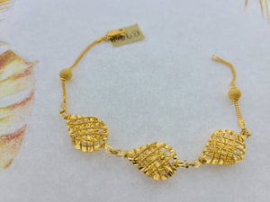 22K Solid Gold Mesh Drop Link Bracelet B9204 - Royal Dubai Jewellers