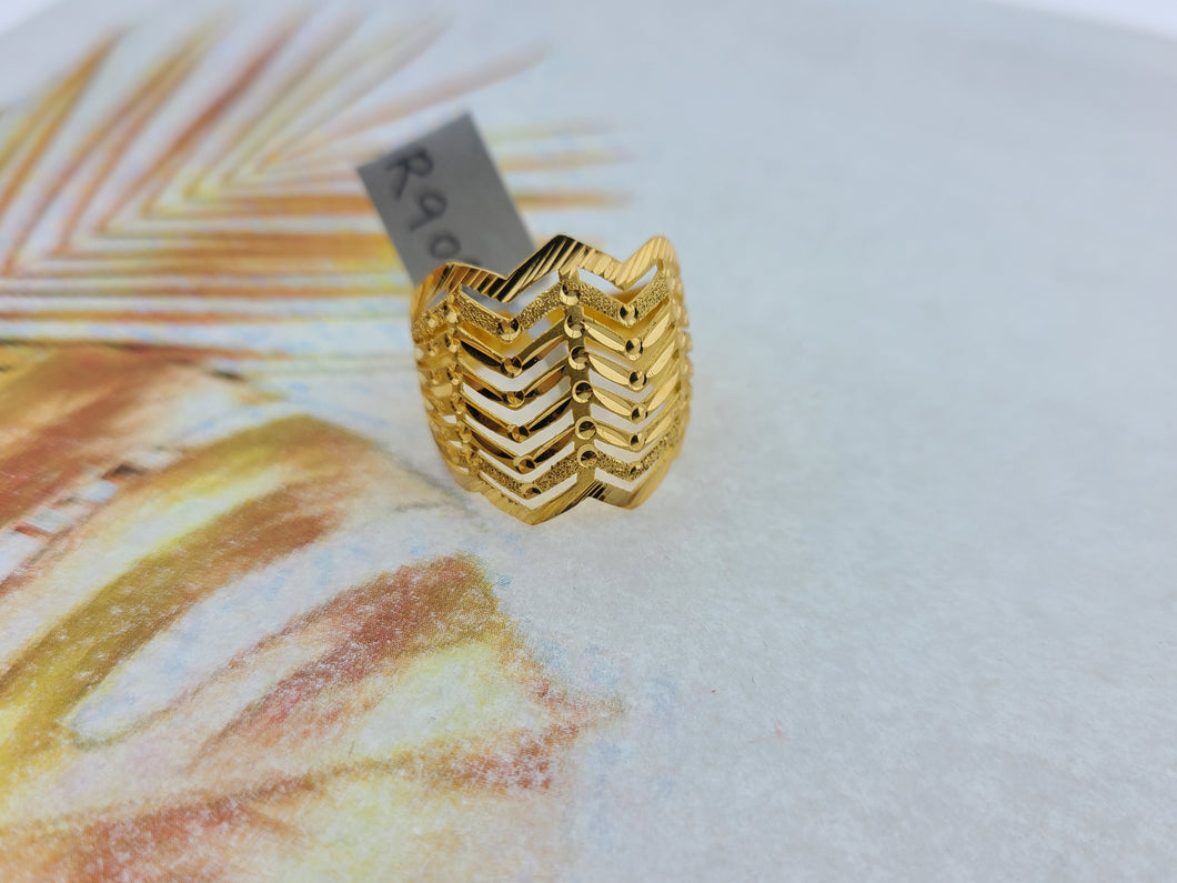 22K Solid Gold Designer Ring R9069 - Royal Dubai Jewellers