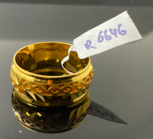 21K Solid Gold Fancy Band R6646 - Royal Dubai Jewellers