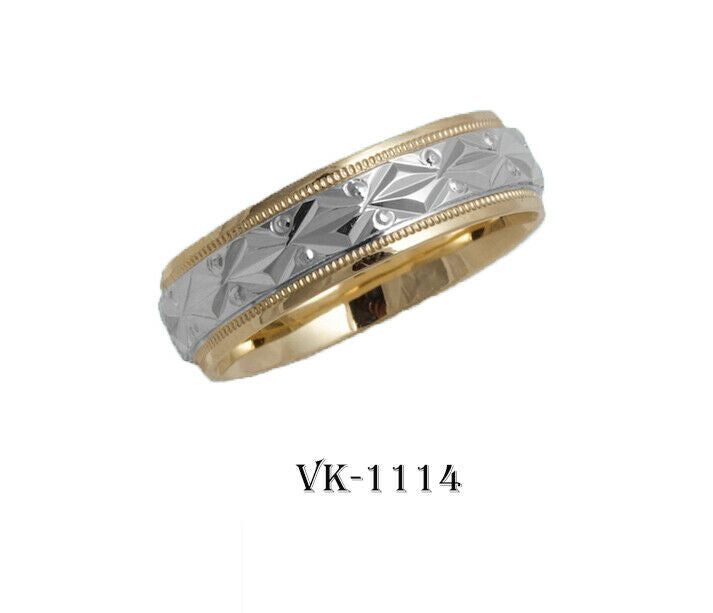 18k Solid Gold Elegant Ladies Modern Traditonal Flat Band 6MM Ring VK1114v - Royal Dubai Jewellers