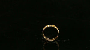 22k Ring Solid Gold ELEGANT Charm Classic Ladies Star Band "RESIZABLE" r2074mon - Royal Dubai Jewellers
