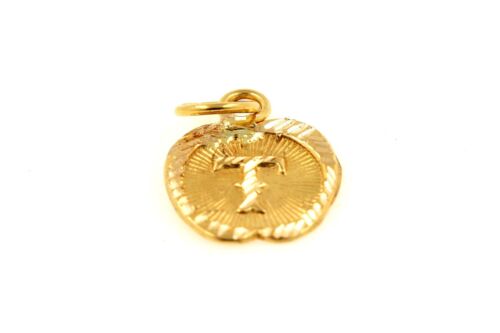 22k 22ct Solid Gold Charm Letter L Pendant Apple Design p1202 ns - Royal Dubai Jewellers