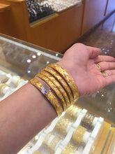 22k Solid Gold ELEGANT WOMEN BANGLE BRACELET MODERN DESIGN Size 2.5 inch B311 - Royal Dubai Jewellers